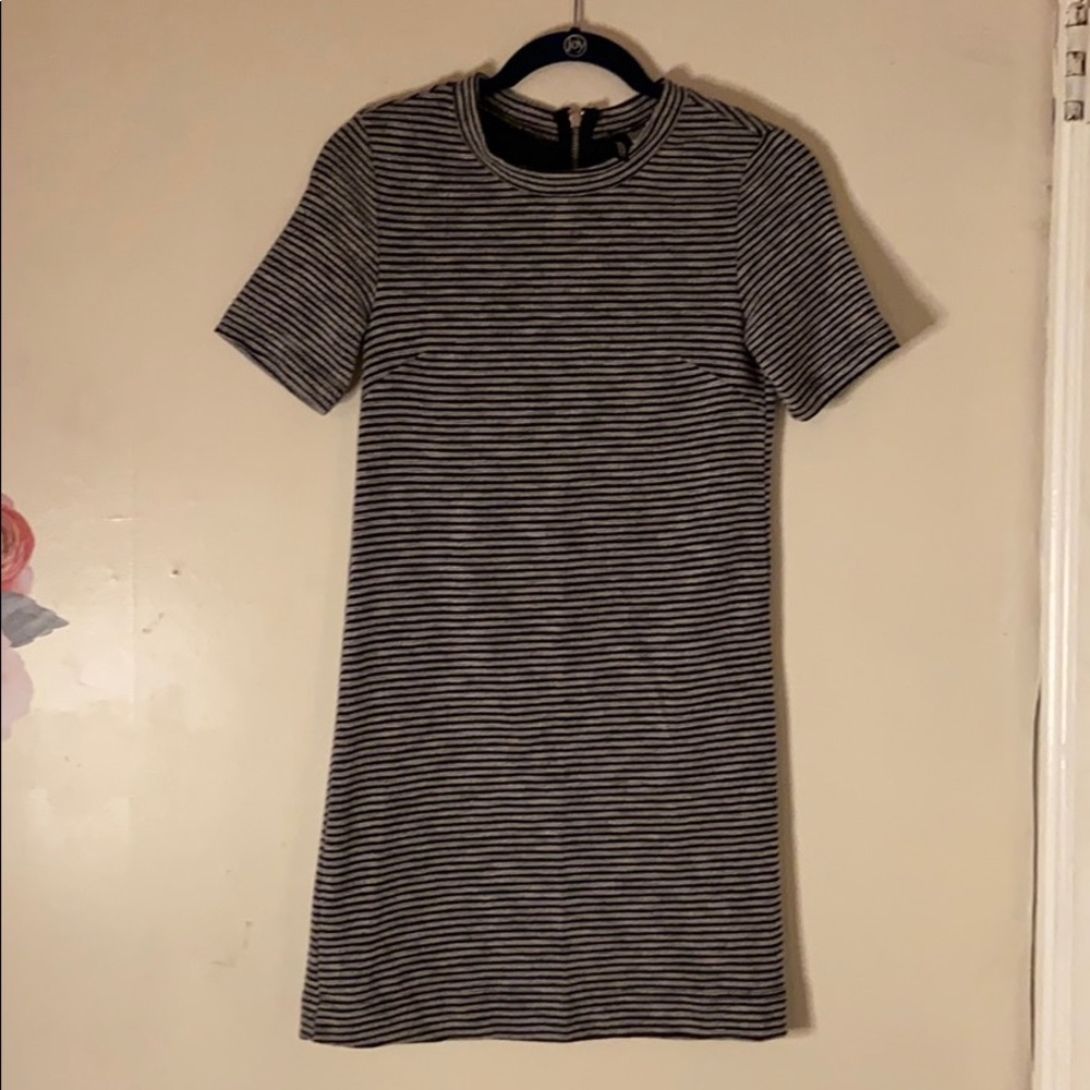H&M grey & black striped dress, size US 6